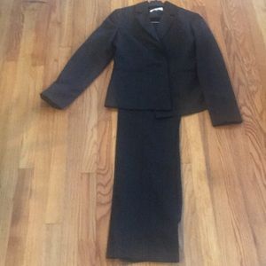 Black on black pants suit